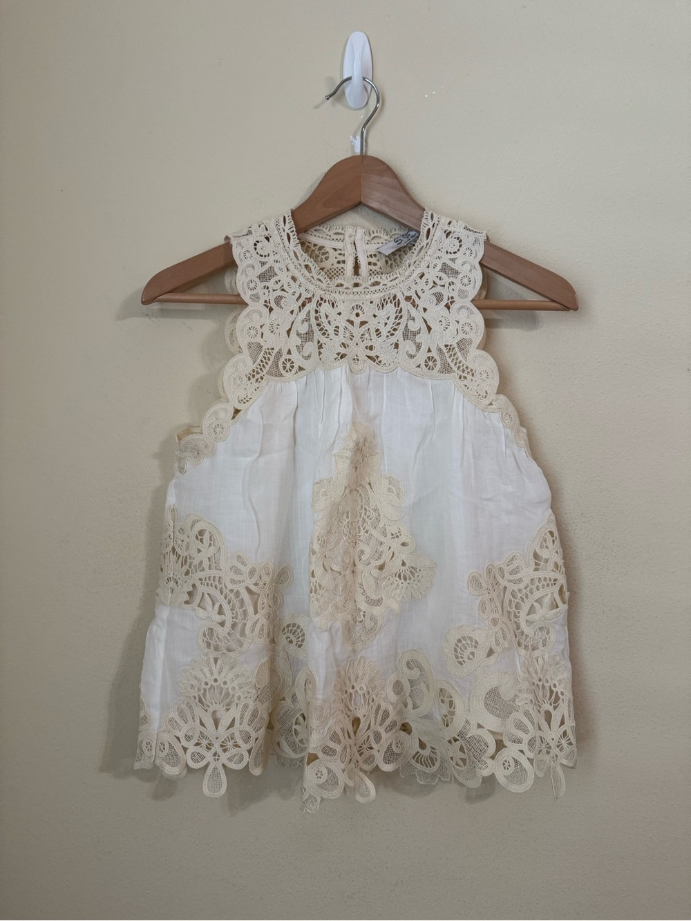 Sea New York Medina Lace Tank Top Cream XS
